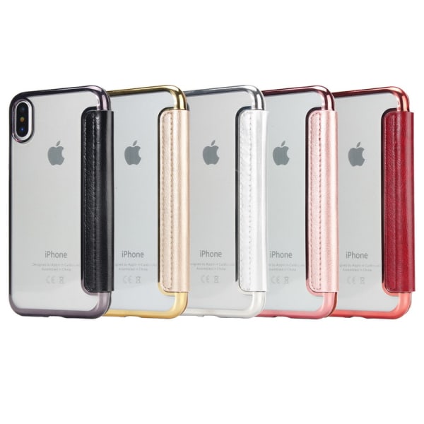 iPhone X/XS Plånboksfodral TPU Ultraslim design - fler färger Svart
