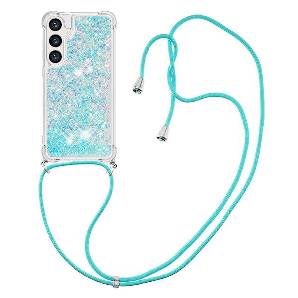 SKALO Samsung S24 Juoksuhiekka Glitter Mobile kaulapanta - Turkoosi Turquoise