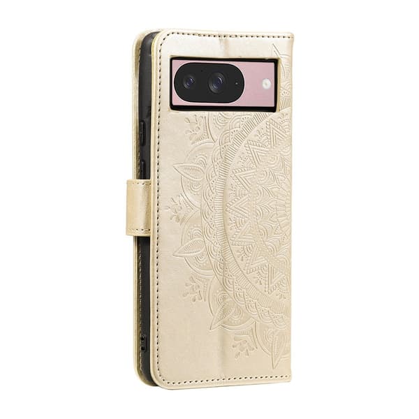 SKALO Google Pixel 10 Mandala Plånboksfodral - Guld Guld