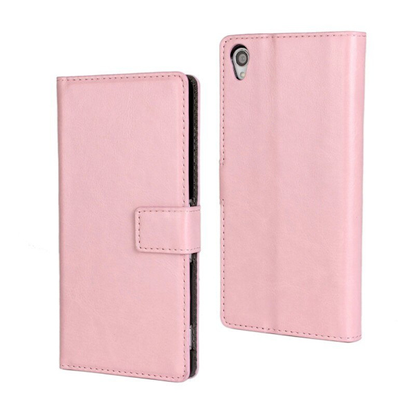 Plånboksfodral i PU-Läder till Sony Z3+ Light pink