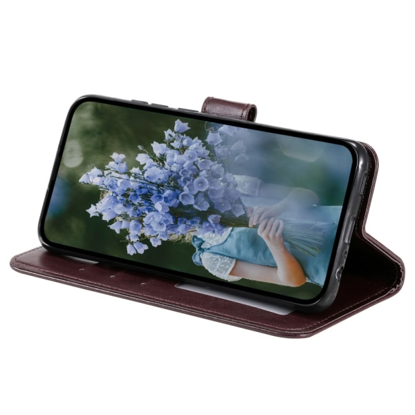 SKALO Samsung A25 5G Mandala lompakkokotelo - Ruskea Brown