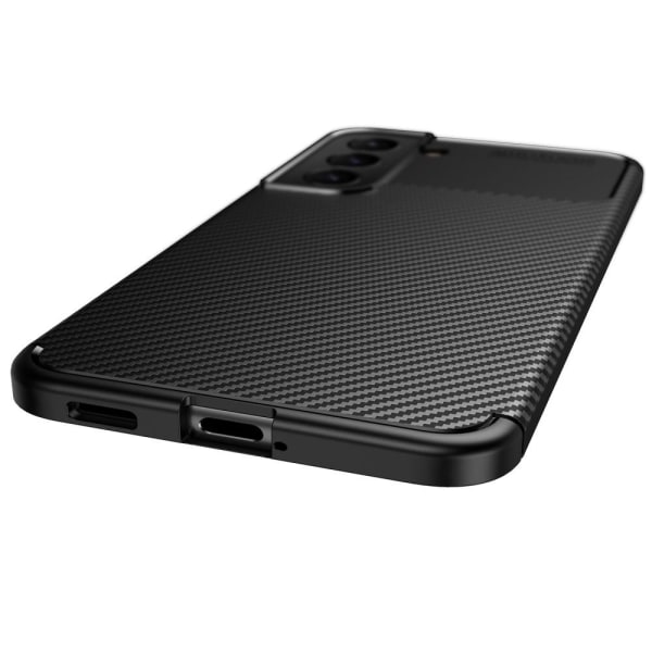 SKALO Samsung S22+ Carbon Fiber TPU-suojakuori - Musta - Valitse väri Black