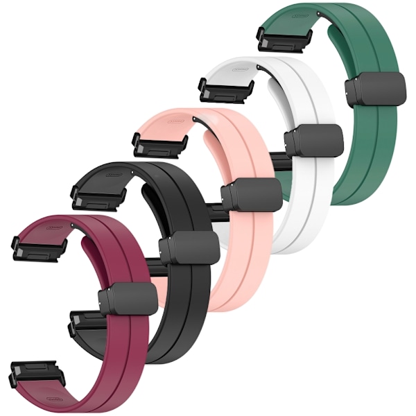 SKALO Silikonarmband metallspänne Garmin Fenix 7X/7X Pro 51mm - Fler färger Vin, röd