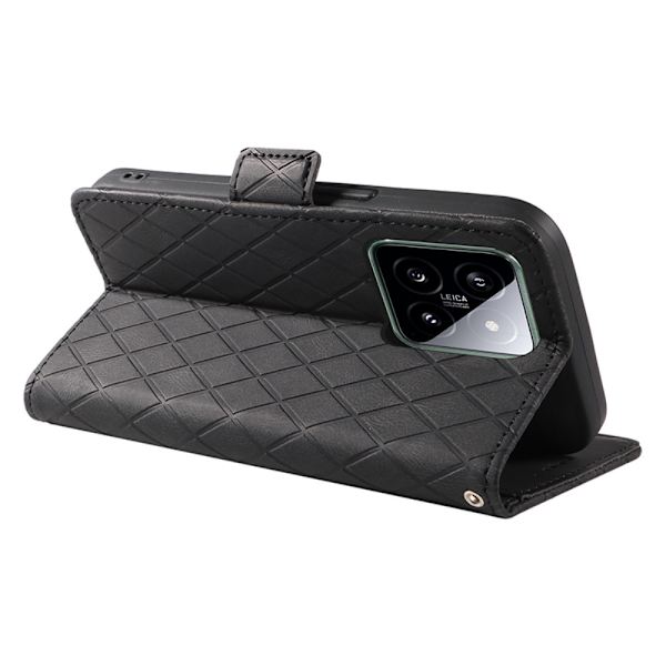 SKALO Xiaomi 14 5G Tikattu Lompakko - Musta Black