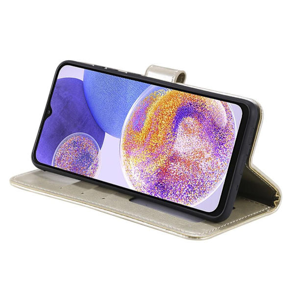 SKALO Samsung A23 5G Mandala Flip Cover - Guld Gold