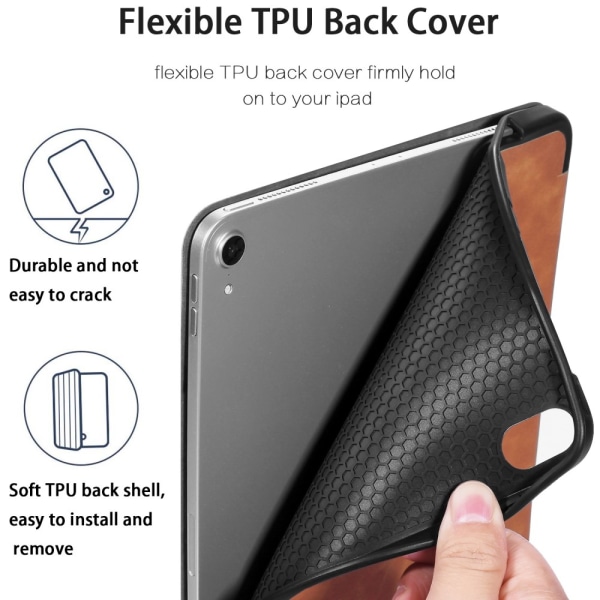 DG MING iPad Air (2020/2022) See Series Trifold Flip Cover - Bru Brown