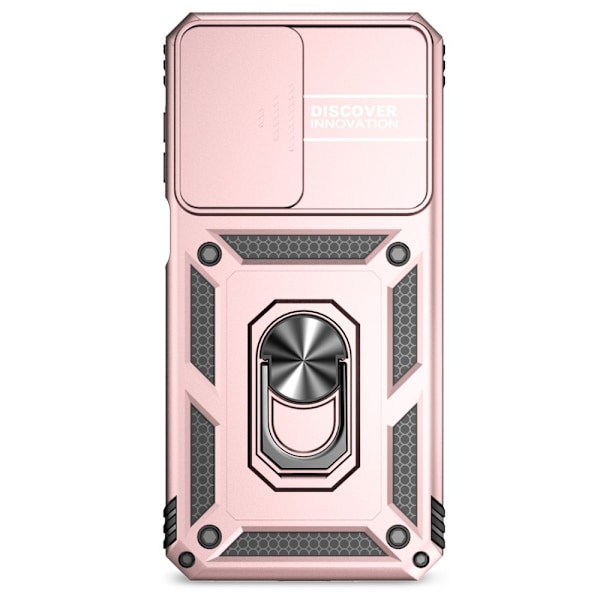 SKALO Samsung A16 Armor Hybrid Metallring Kameraslider - Roséguld Rosa guld