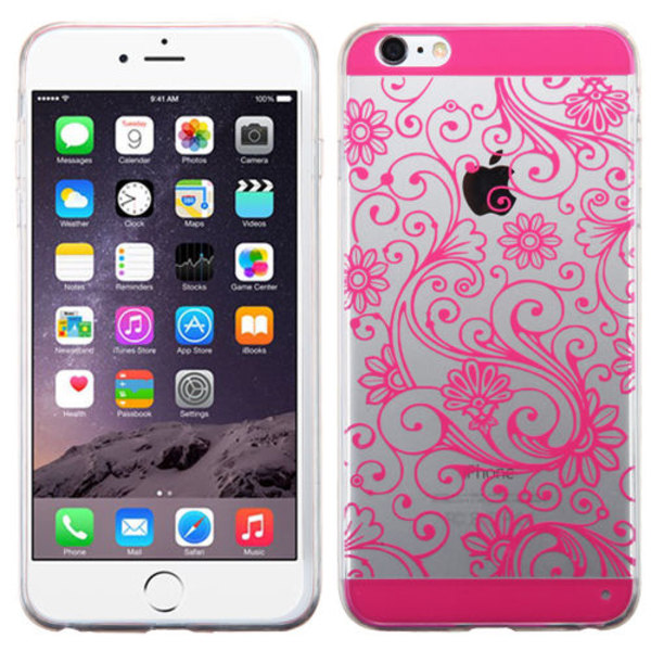 Flower Silicone TPU-kuori iPhone 6 / 6S:lle - enemmän värejä Gold