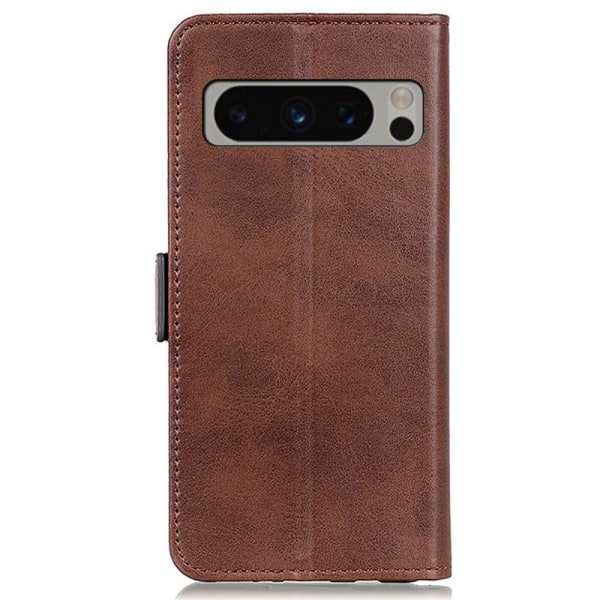 SKALO Google Pixel 8 Pro Premium Wallet Lompakkokotelo - Ruskea Brown