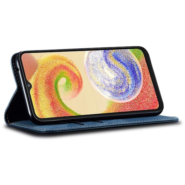 SKALO Samsung S24 Jeans Lompakkokotelo - Sininen Blue