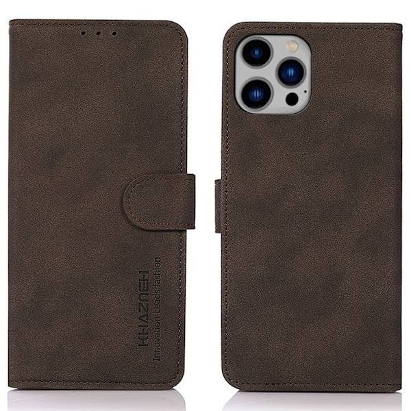 SKALO iPhone 16 Pro KHAZNEH Pungetui i PU-læder - Brun Brown