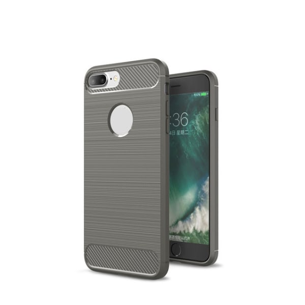SKALO iPhone 7/8 Plus Armor Carbon Stødsikker TPU-cover - Vælg f Black