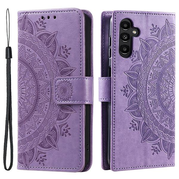 SKALO Samsung A55 5G Mandala Plånboksfodral - Lila Lila