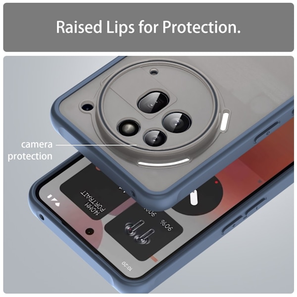 SKALO Nothing Phone (3a) Pro 5G Color Bumper Frosted Skal - Blå Blå