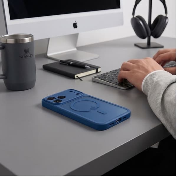 Tech-Protect BasicMag MagSafe Suojakuori sopii iPhone 17 Pro – Matta Deep Blue Blue