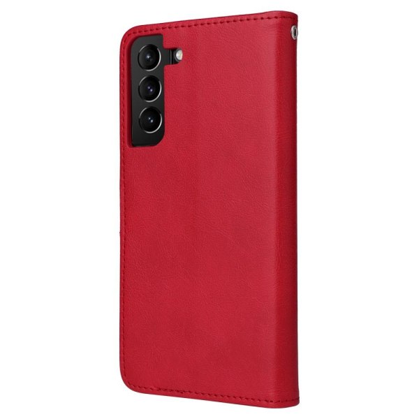 SKALO Samsung S22+ Magneettinen kuori/lompakko "2 in 1" - - Puna Red