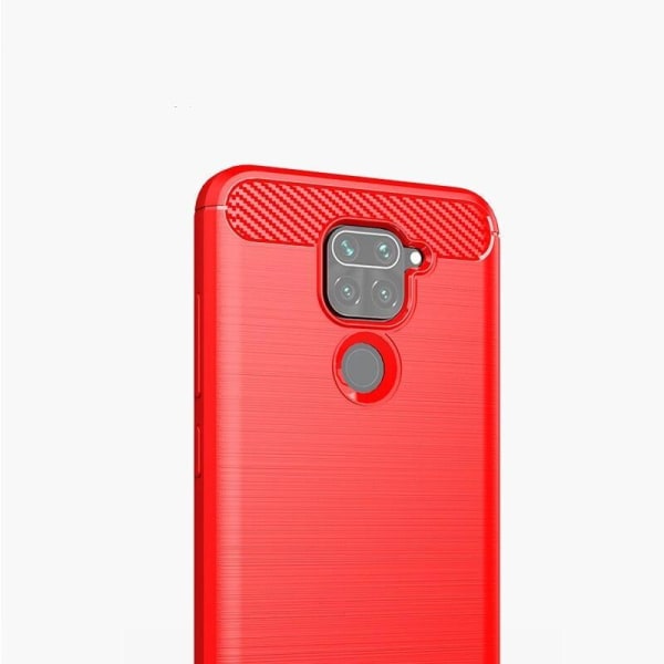 Iskunkestävä Armor Carbon TPU-kotelo Xiaomi Redmi Note 9 - enemmän väriä Red