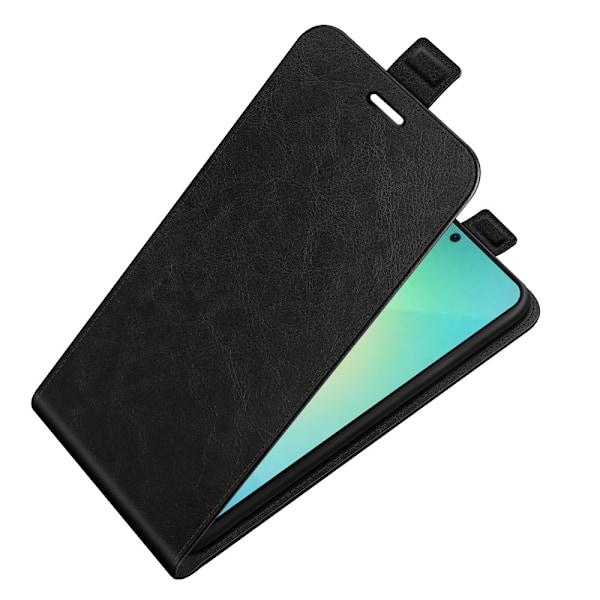 SKALO Samsung S25 Vertical Flip PU-Læder Flip Cover - Sort Black