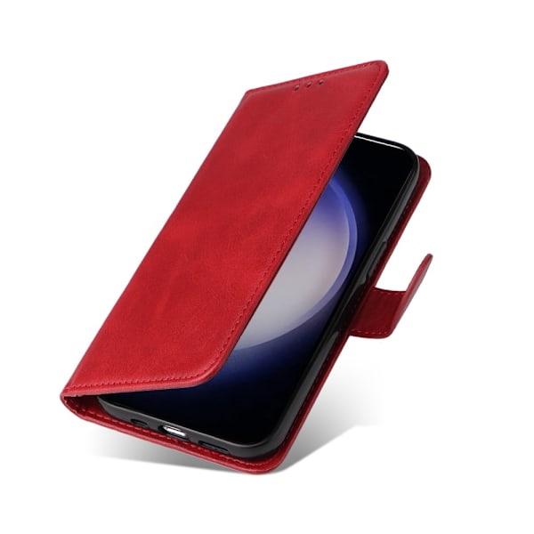 SKALO Samsung S25 PU-læder Flip Cover - Vælg farve Red