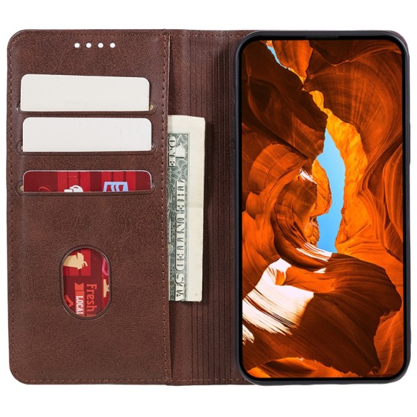 SKALO Motorola Edge 40 5G Premium Wallet Flip Cover - Brun Brown