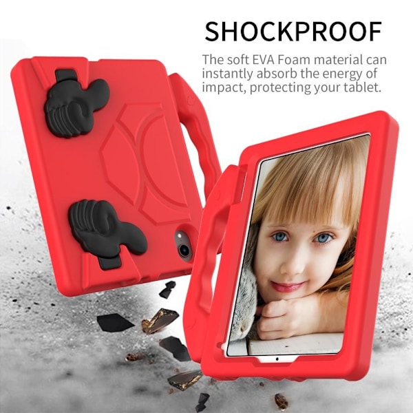SKALO iPad Mini (2024) Thumb Up Lasten Suojakotelo- Punainen Red