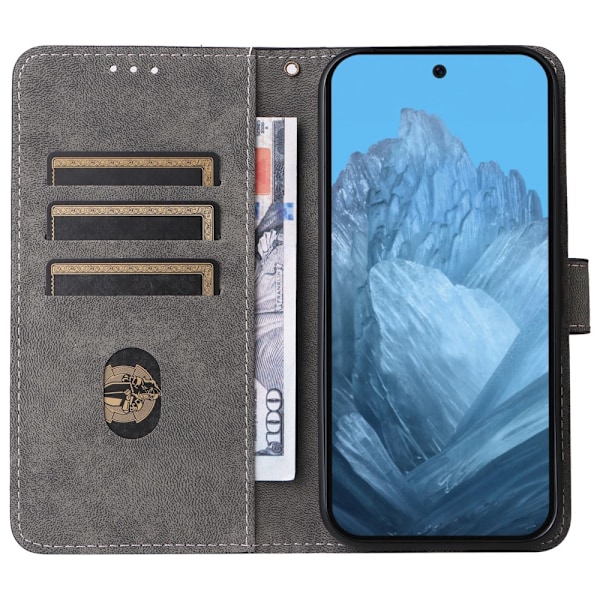 SKALO Google Pixel 9 Pro XL Flip Cover m. pung i PU-læder - Lilla Purple