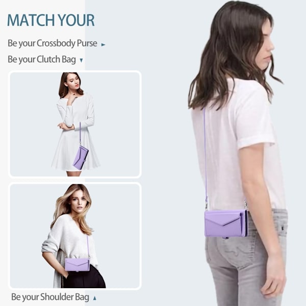 SKALO Samsung A16 PU-Læder Envelope Flip Cover - Lilla Purple
