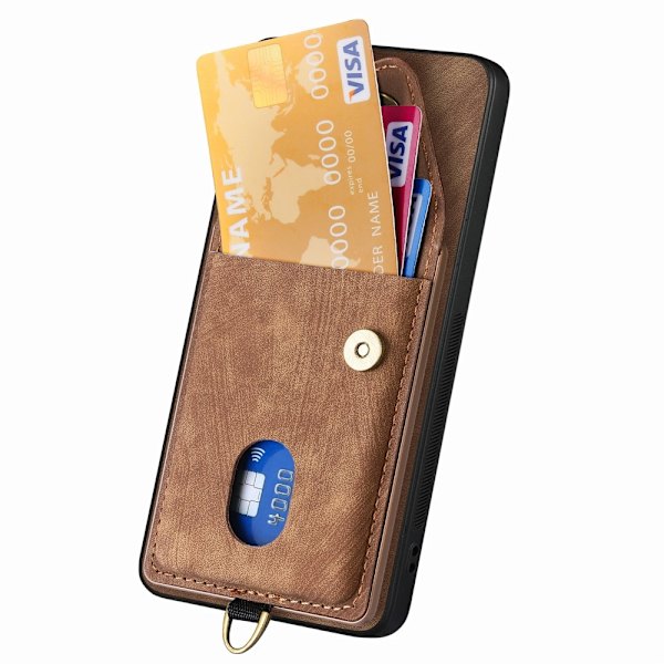 SKALO Xiaomi 13T/13T Pro PU-læder Cover med Pung - Brun Brown