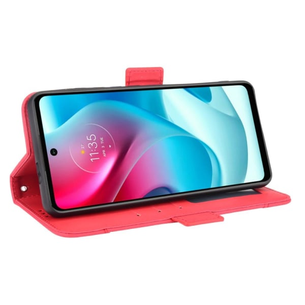 SKALO Moto G60S 6-SLOT -lompakkokotelo - punainen Red