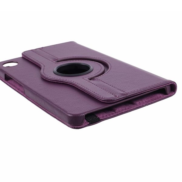 SKALO Samsung Tab A9 360 Litchi Flip Cover - Lilla Purple