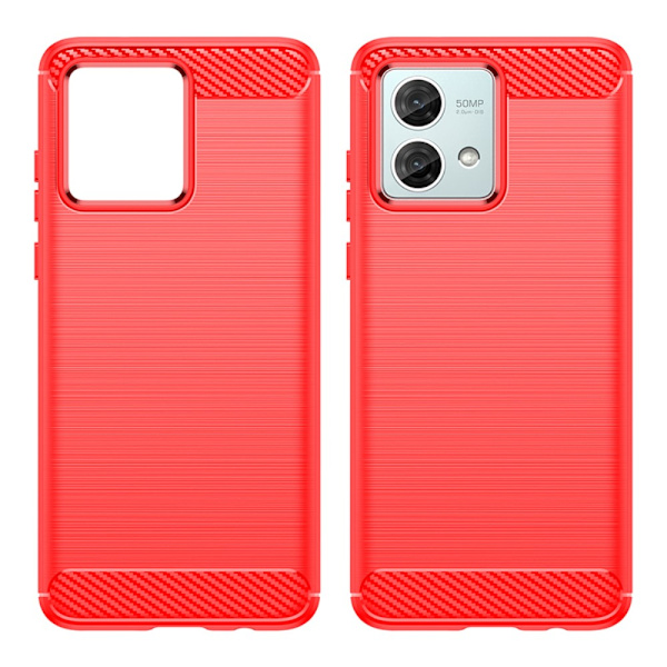 SKALO Motorola Moto G84 5G Armor Carbon Stöttåligt TPU-skal - Fler färger Röd