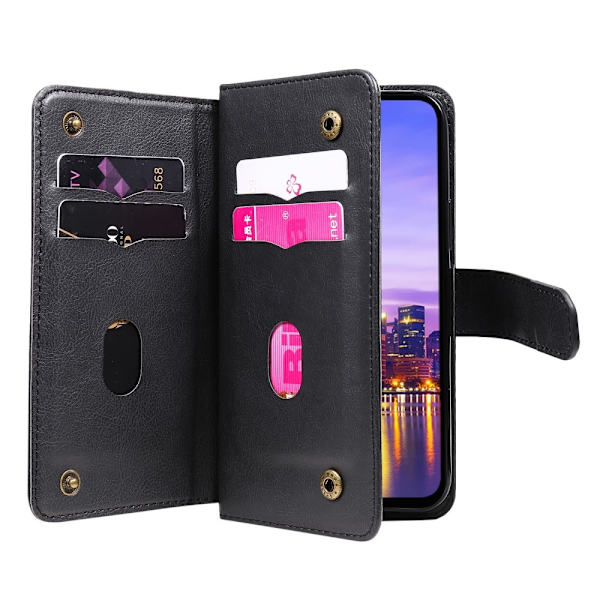 SKALO Samsung A16 10-lokeroa Lompakkokotelo - Musta Black