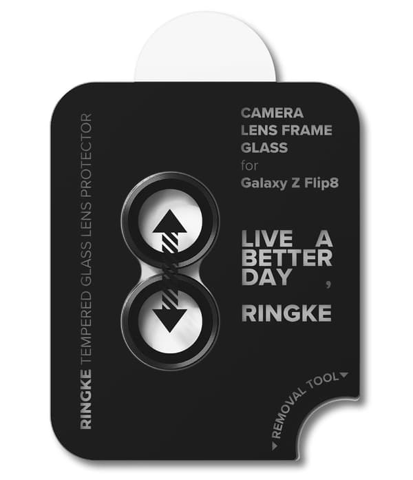 2-PACK Ringke Camera Frame Protector Kameraskydd för Samsung Galaxy Z Flip8 - Svart Svart