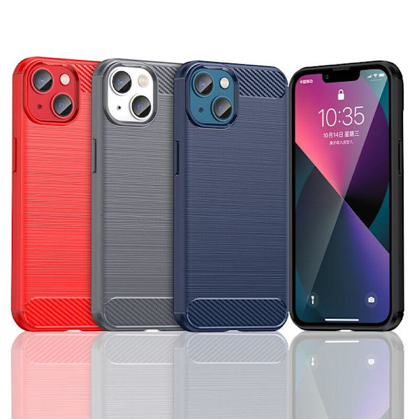 SKALO iPhone 14 Plus Armor Carbon Stöttåligt TPU-skal - Fler färger grå