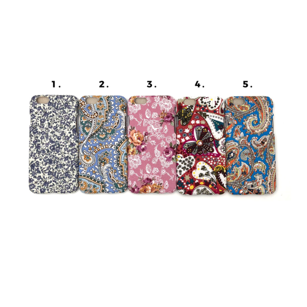 Cover med stof motiv iPhone 6 / 6S MultiColor #2