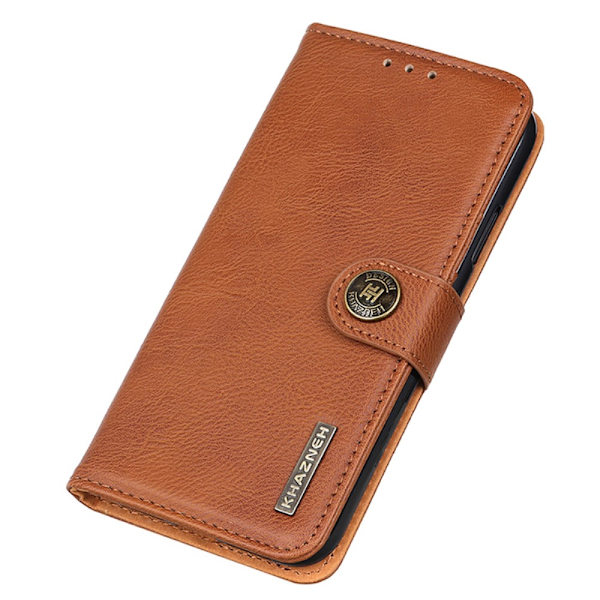 SKALO Motorola Moto G14 KHAZNEH Premium Pungetui i PU-læder - Brun Brown