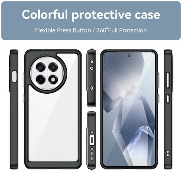 SKALO OnePlus 13R Color Bumper Suojakuori - Musta Black