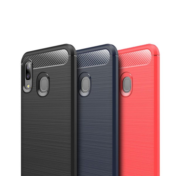 Iskunkestävä Armor Carbon TPU-kotelo Samsung A20e - enemmän värejä Red