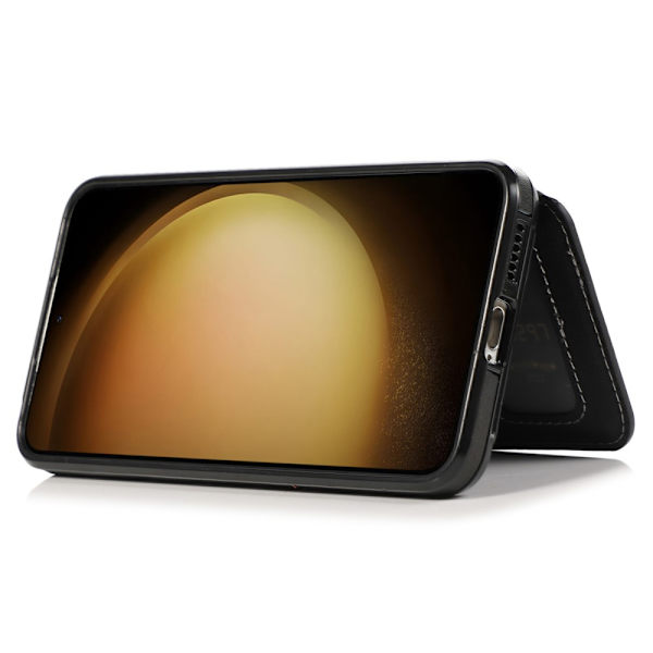 SKALO Samsung S24 PU-læder Cover med Pung - Sort Black