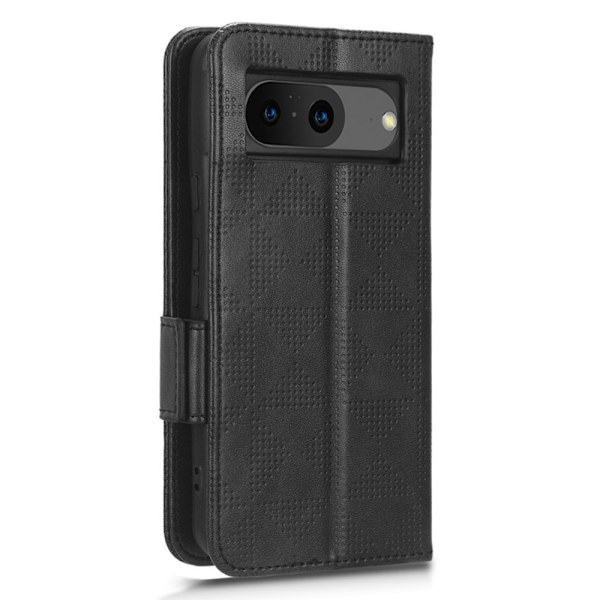SKALO Google Pixel 8 Embossed Triangle Plånboksfodral - Svart Svart