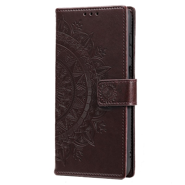 SKALO Samsung S24+ Mandala lompakkokotelo - Ruskea Brown