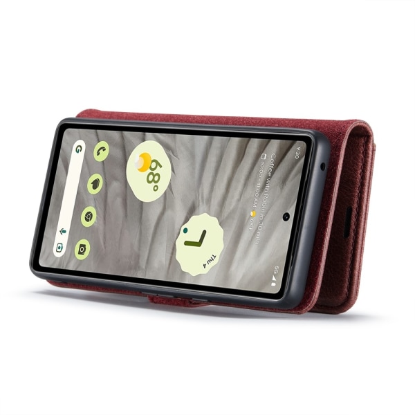 DG MING Google Pixel 8a 2-in-1 magneetti lompakkokotelo - Punainen Red