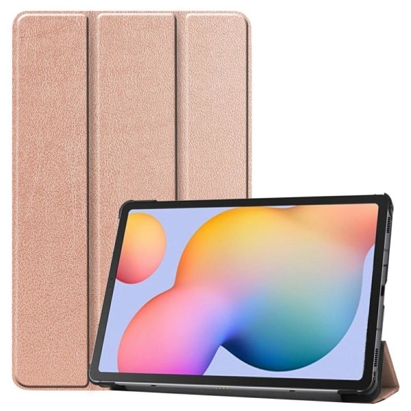 SKALO Samsung Tab S6 Lite Trifold Flip Cover - Rosa guld Pink gold