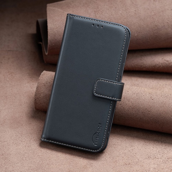Motorola Moto G84 5G BINFEN COLOR Embossed Plånboksfodral - Svart Svart