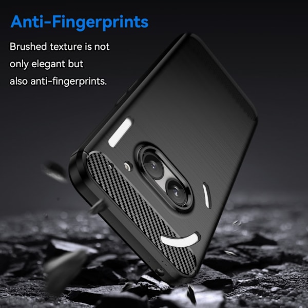 SKALO Nothing Phone (2a) Armor Carbon Stöttåligt TPU-skal - Fler färger Svart