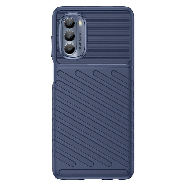 SKALO Motorola Moto G62 5G Armor Thunder Suojakuori - Sininen Blue
