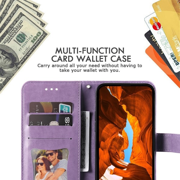 SKALO Motorola Moto G75 5G Mandala Lompakkokotelo - Violetti Purple
