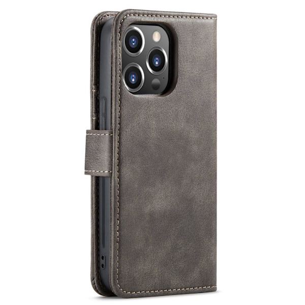 DG MING iPhone 15 Pro Max 2-in-1 magneetti lompakkokotelo - Harmaa Grey