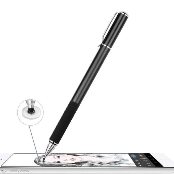 Tech-Protect Stylus-kynä kaksipäisellä kärjellä - Musta Black