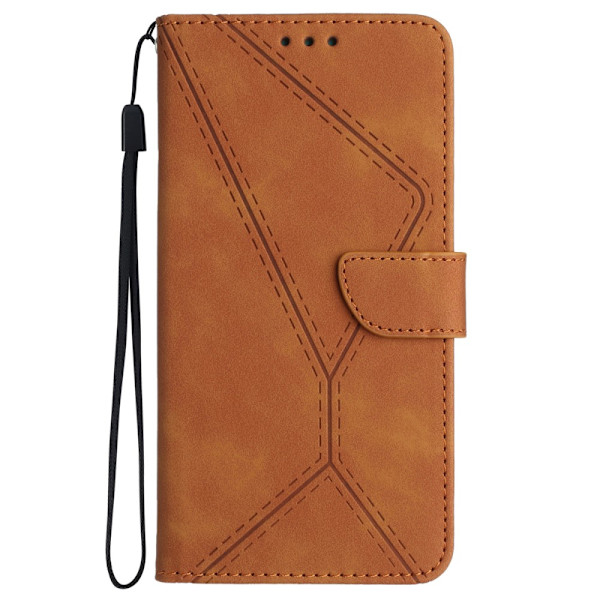 SKALO Motorola Moto G04 Embossed Plånboksfodral i PU-Läder - Brun Brun